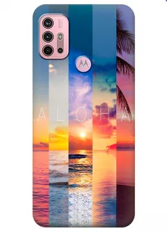 Motorola G10 силиконовый чехол с картинкой - Aloha