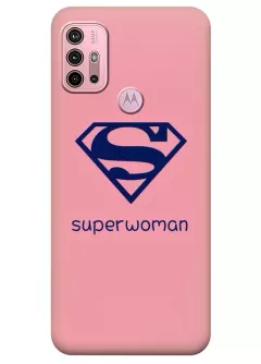 Motorola G10 силиконовый чехол с картинкой - Super Women