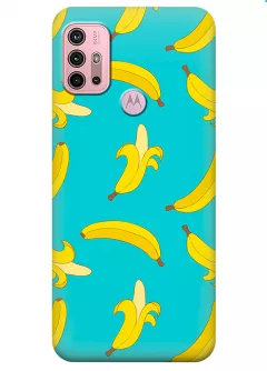 Motorola G10 силиконовый чехол с картинкой - Бананы