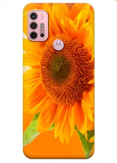 Motorola G10 силиконовый чехол с картинкой - Цветок солнца