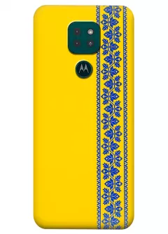 Motorola G9 Play силиконовый чехол с картинкой - Украинский узор
