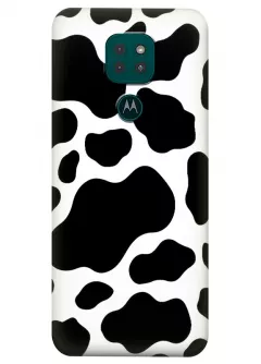 Motorola G9 Play силиконовый чехол с картинкой - Черно-белые пятнышка