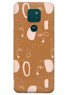 Motorola G9 Play силиконовый чехол с картинкой - Лица