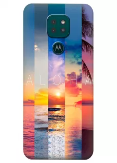 Motorola G9 Play силиконовый чехол с картинкой - Aloha