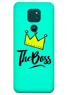 Motorola G9 Play силиконовый чехол с картинкой - The Boss