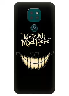 Motorola G9 Play силиконовый чехол с картинкой - We're All Mad Here
