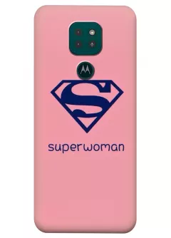 Motorola G9 Play силиконовый чехол с картинкой - Super Women
