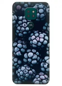 Motorola G9 Play силиконовый чехол с картинкой - Ежевика