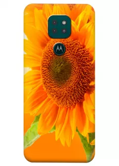 Motorola G9 Play силиконовый чехол с картинкой - Цветок солнца