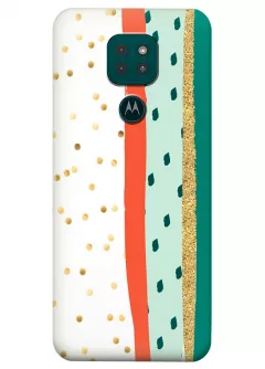 Motorola G9 Play силиконовый чехол с картинкой - Линии и точки