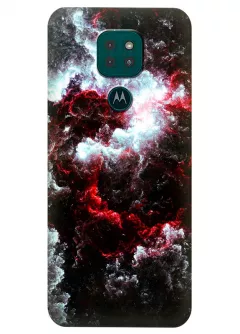 Motorola G9 Play силиконовый чехол с картинкой - Вулкан в море