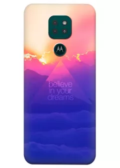 Motorola G9 Play силиконовый чехол с картинкой - Believe