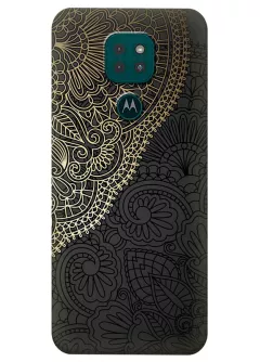 Motorola G9 Play силиконовый чехол с картинкой - Кружева