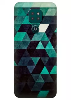 Motorola G9 Play силиконовый чехол с картинкой - Треугольники