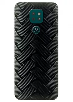 Motorola G9 Play силиконовый чехол с картинкой - Плетеный узор