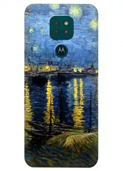 Motorola G9 Play силиконовый чехол с картинкой - Ван Гог. Фрагмент