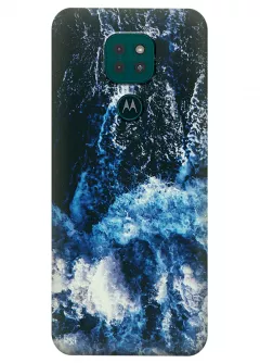 Motorola G9 Play силиконовый чехол с картинкой - Шторм в океане