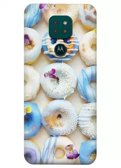 Motorola G9 Play силиконовый чехол с картинкой - Пончики