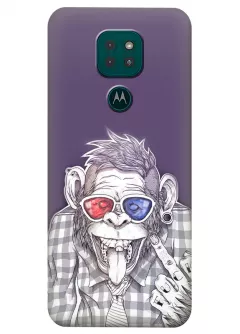 Motorola G9 Play силиконовый чехол с картинкой - Обезьянка