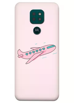 Motorola G9 Play силиконовый чехол с картинкой - Самолет