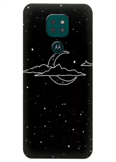 Motorola G9 Play силиконовый чехол с картинкой - Луна