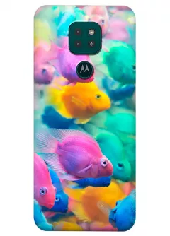 Motorola G9 Play силиконовый чехол с картинкой - Морские рыбки