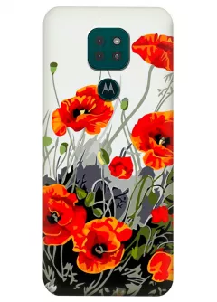 Motorola G9 Play силиконовый чехол с картинкой - Украинские маки