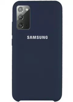 Чехол Silicone Cover (AAA) для Samsung Galaxy Note 20, Синий / Midnight blue