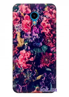 Чехол для Meizu M5 Note - Цветы в тёмных тонах