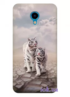 Чехол для Meizu M5 Note - Белые тигры