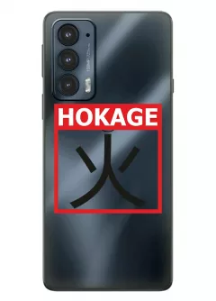 Чехол для Motorola Edge 20 из прозрачного силикона - Naruto Hokage Logo