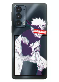 Бампер для Motorola Edge 20 из прозрачного силикона - Naruto Hokage