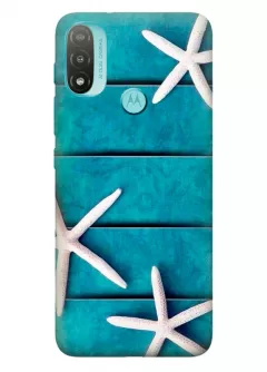 Motorola E20 силиконовый чехол с картинкой - Морские звезды