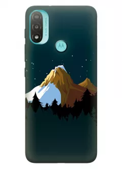 Motorola E20 силиконовый чехол с картинкой - Вечер в горах