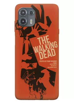 Чехол для Моторола Едж 20 Лайт - Ходячие мертвецы The Walking Dead постер с названием в векторном стиле