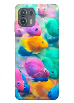 Motorola Edge 20 Lite силиконовый чехол с картинкой - Морские рыбки