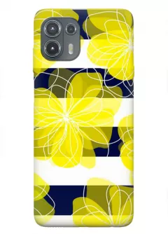 Motorola Edge 20 Lite силиконовый чехол с картинкой - Желтые цветы