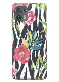 Motorola Edge 20 Lite силиконовый чехол с картинкой - Пастельные цветы