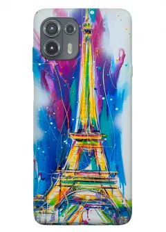 Motorola Edge 20 Lite силиконовый чехол с картинкой - Отдых в Париже