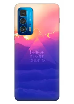 Motorola Edge 20 Pro силиконовый чехол с картинкой - Believe