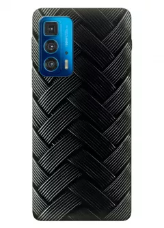 Motorola Edge 20 Pro силиконовый чехол с картинкой - Плетеный узор