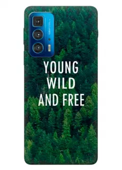 Motorola Edge 20 Pro силиконовый чехол с картинкой - Молодой и свободный