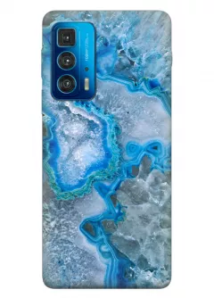 Motorola Edge 20 Pro силиконовый чехол с картинкой - Голубой камень