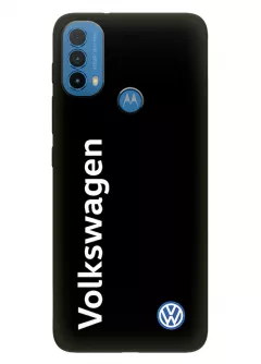Бампер для Моторола Е30 из силикона - Volkswagen Фольксваген классический логотип и название крупным планом