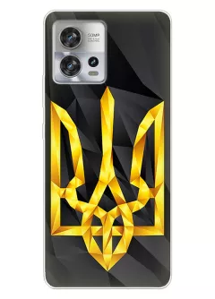 Чехол на Motorola Edge 30 Fusion с геометрическим гербом Украины