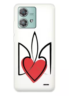 Чехол на Motorola Motorola Edge 40 Neo с сердцем и гербом Украины