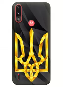 Чехол на Motorola E7 Power с геометрическим гербом Украины