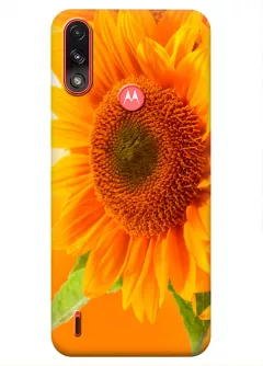 Motorola E7 Power силиконовый чехол с картинкой - Цветок солнца