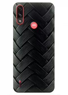 Motorola E7 Power силиконовый чехол с картинкой - Плетеный узор