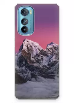 Чехол для Motorola Edge 30 из качественного силикона - Чарующие горы